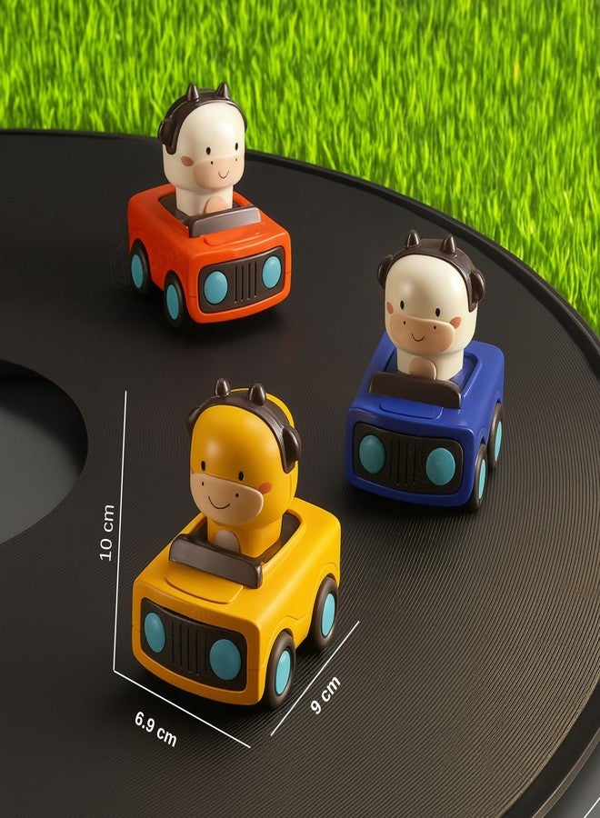 GRAPHENE Press & Go Cars Toys Toddlers Friction-Powered Animal Mini Racing Infant Play Vehicle Set Push & Go Early Learning Fun Toy for 6-9-12-18 Months Birthday Gifts Boys Kids- Multicolor Pack of 4 - Image 2